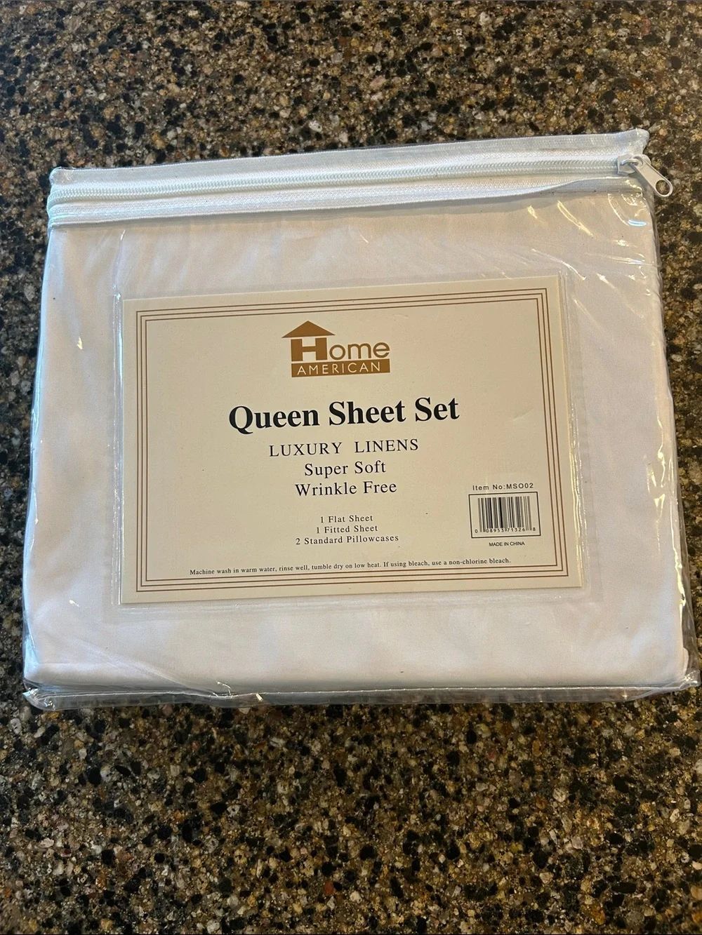 NEW Home American White Queen Sheet Set